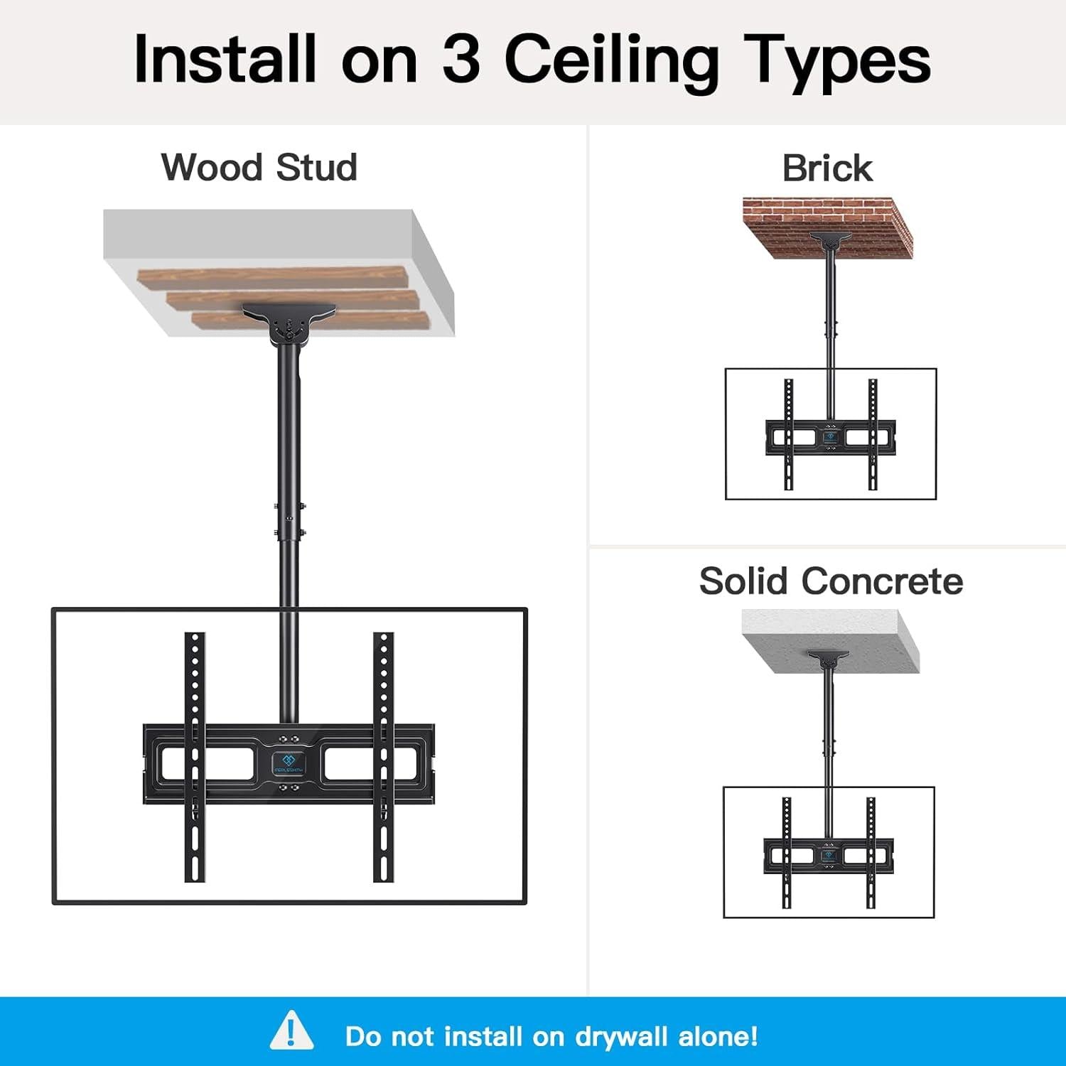 TV Deckenhalterung neigbar schwenkbar 26-65 Zoll VESA 400x400 mm