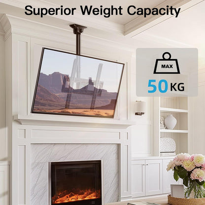 TV Deckenhalterung neig- und schwenkbar 26-65 Zoll VESA 400x400 mm 50 kg