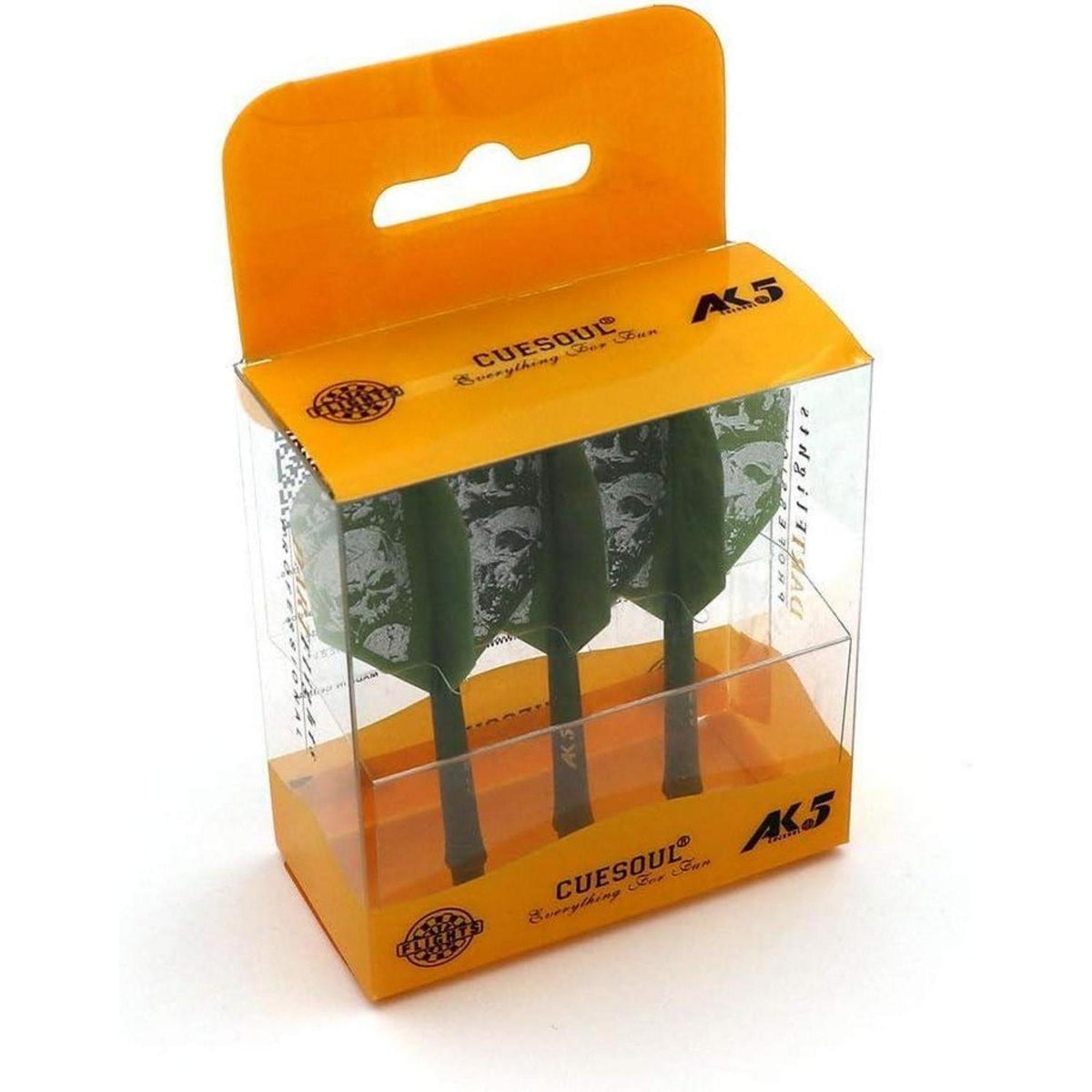 Personalisierte Dart Schäfte & Flights Set – Grün Schädel S