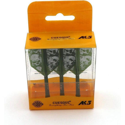 Personalisierte Dart Schäfte & Flights Set – Grün Schädel S