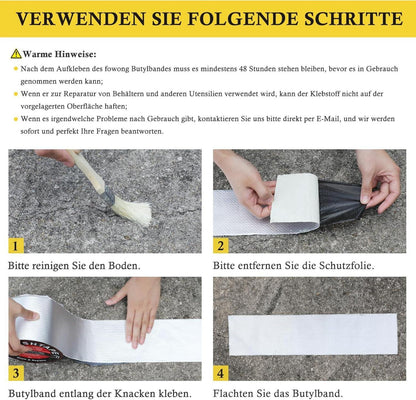 Wasserdichtes Butyl Dichtungsband Alufolie selbstklebend 30cm x5m