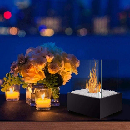 Bio Ethanol Kamin Tischfeuer 24.5x20.5x29 cm - Brennzeit 45-60 min