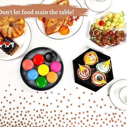 Einweg Tischdecke 137x274 cm, Rosegold, 4 Stück