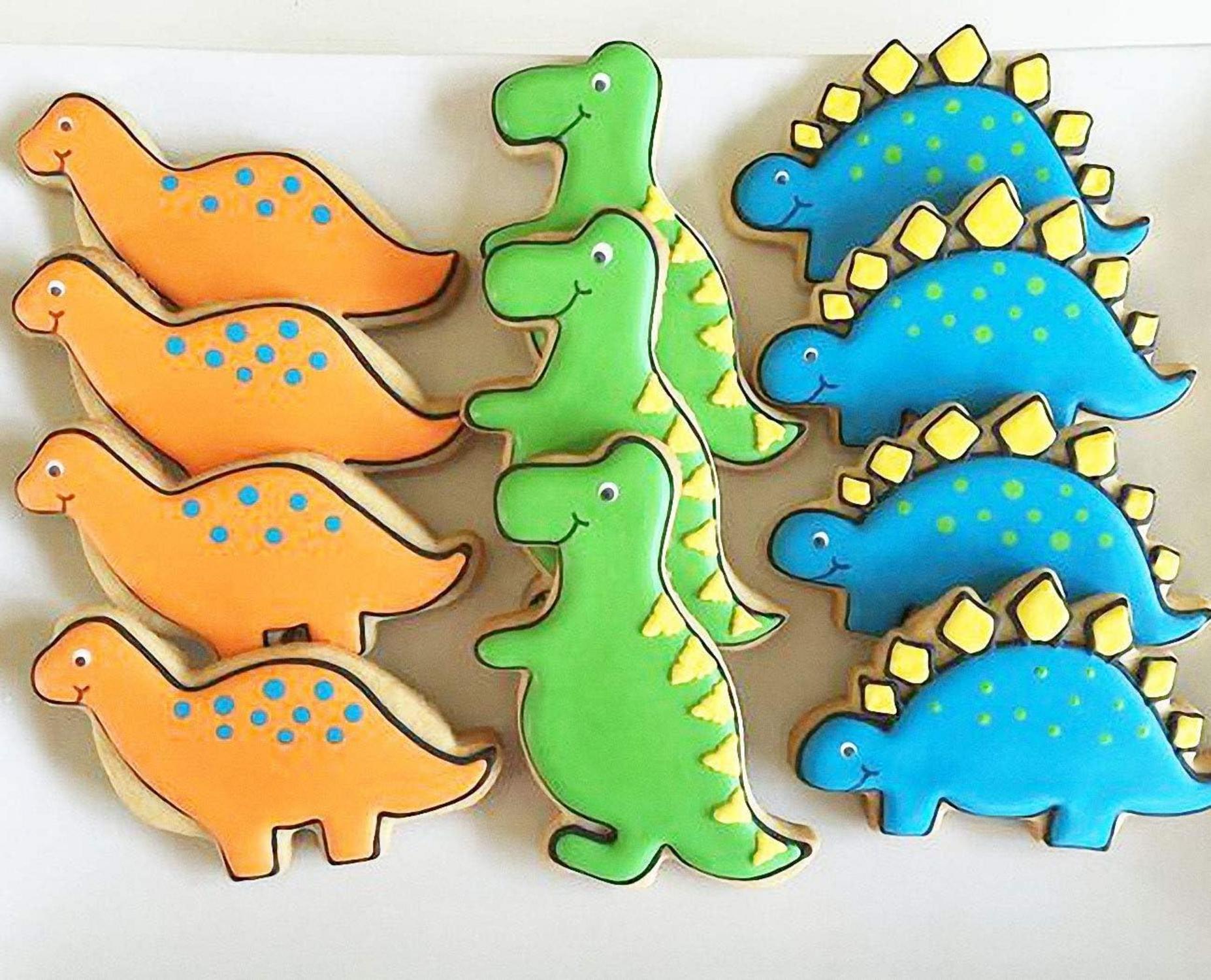 11-teilige Dino Keksausstecher Set Edelstahl groß - Fondant Plätzchen