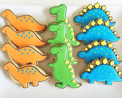 11-teilige Dino Keksausstecher Set Edelstahl groß - Fondant Plätzchen