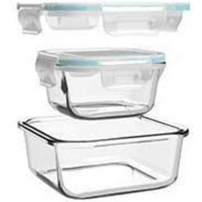 GENICOOK Glasbehälter mit Deckel 9-tlg. Set - Vorratsdosen