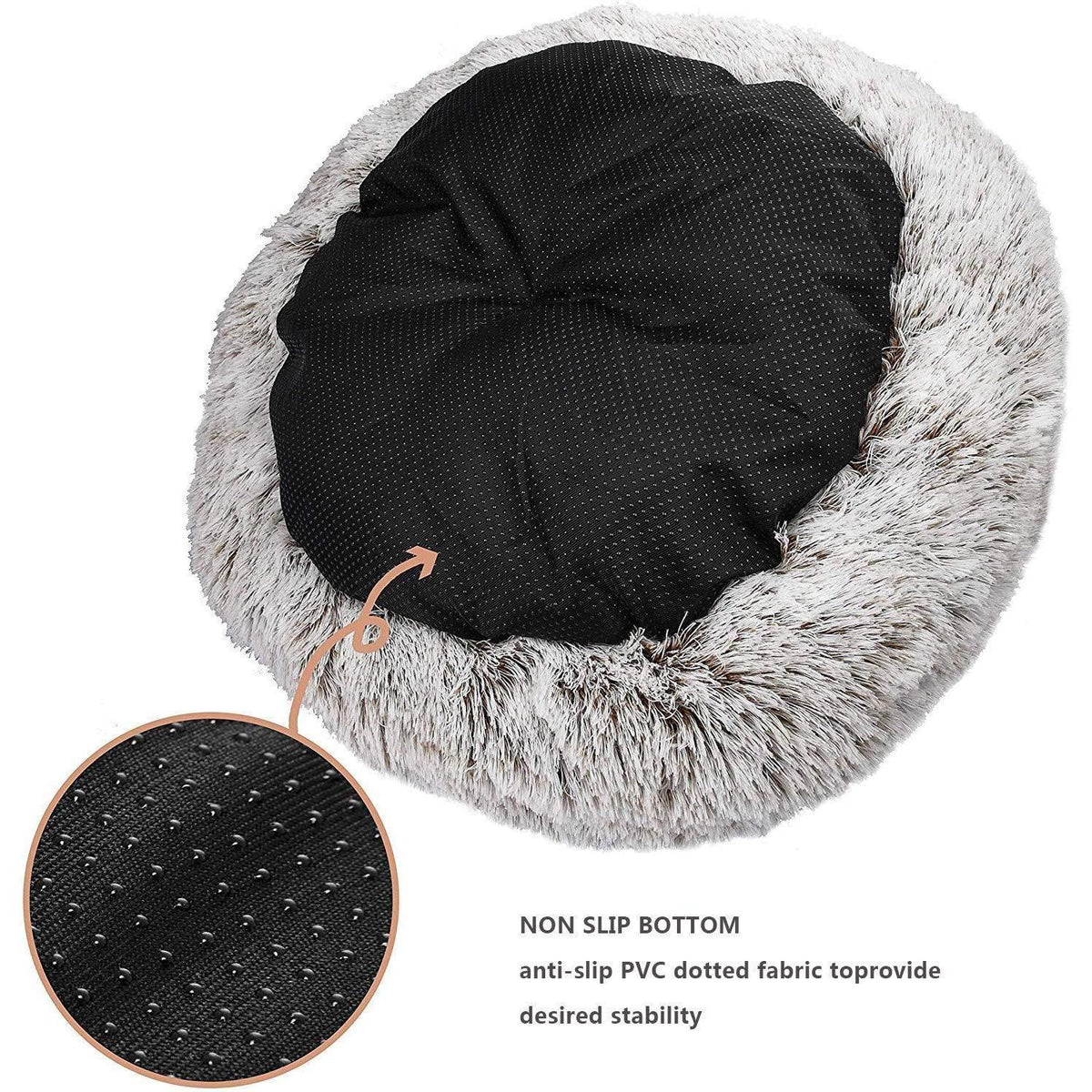 Flauschiges Donut Hundebett – Rosa, 120cm