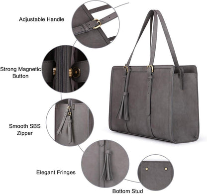 Laptoptasche Damen 15,6 Zoll Business Handtasche Bürotasche Shopper