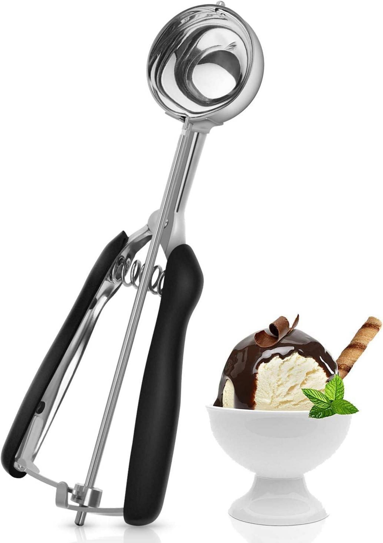 Eisportionierer Edelstahl mit Auslöser für Obst & Eis