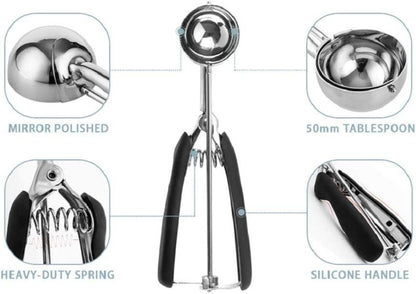 Eisportionierer Edelstahl mit Auslöser für Eis & Obst