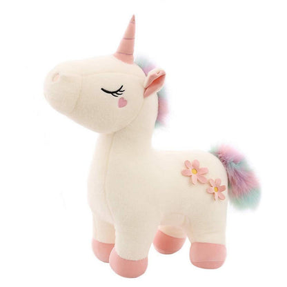 Kuscheliges Plüsch Einhorn 70cm - Weiches Stofftier mit bunter Mähne