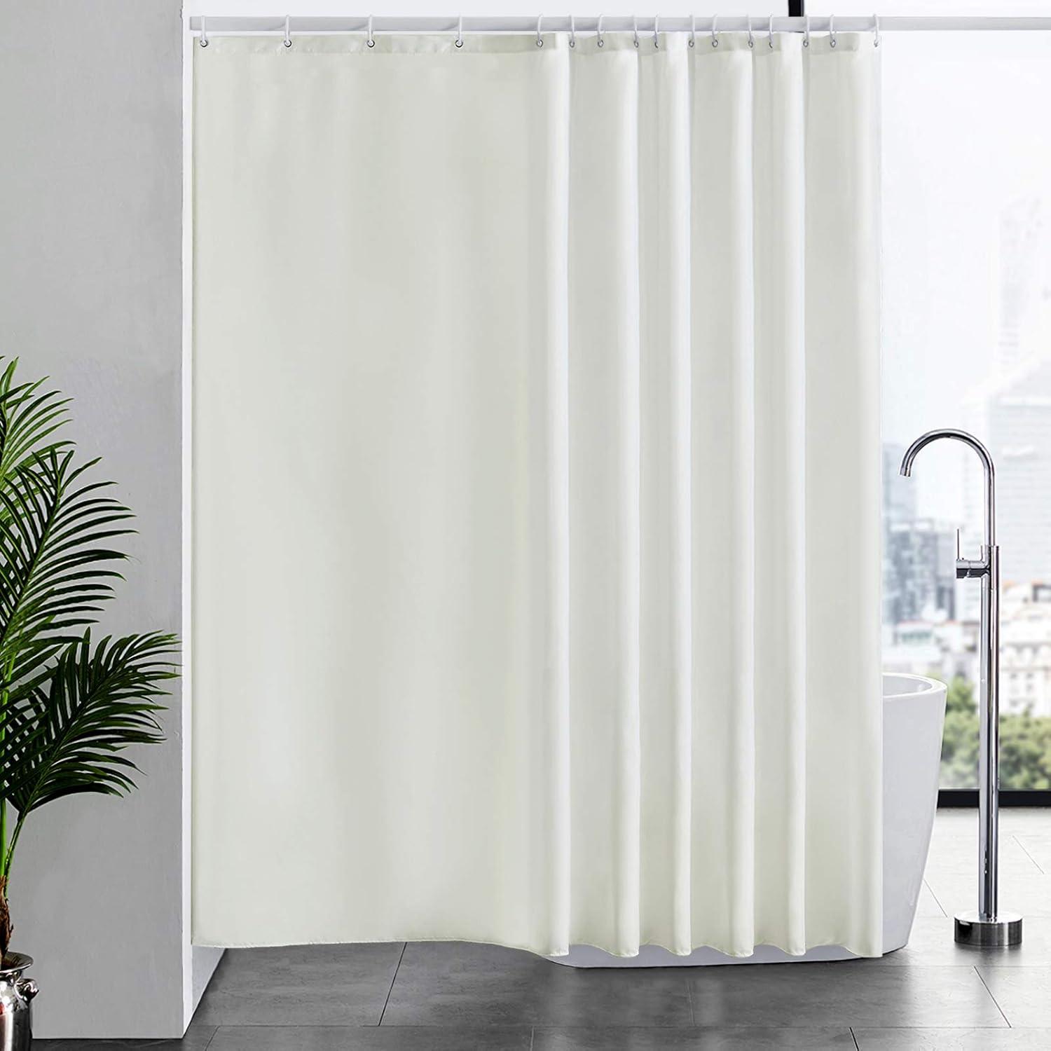 Antischimmel Duschvorhang Polyester Beige 244x200cm Waschbar