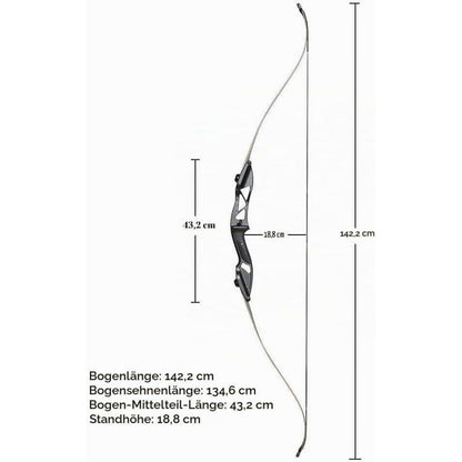 Recurvebogen Set 56" für Erwachsene – Jagd & Zielübung