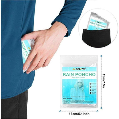 Regenponcho Einmal für Damen und Herren - 6 Stück Festival