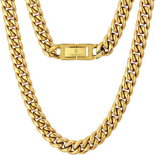 Panzerkette Herren Halskette 18K Gold beschichtet Cuban Link Chain
