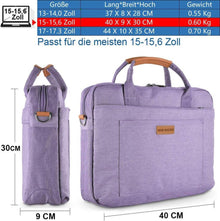 DOB SECHS 15-15.6 Zoll Laptoptasche violett Schutztasche für