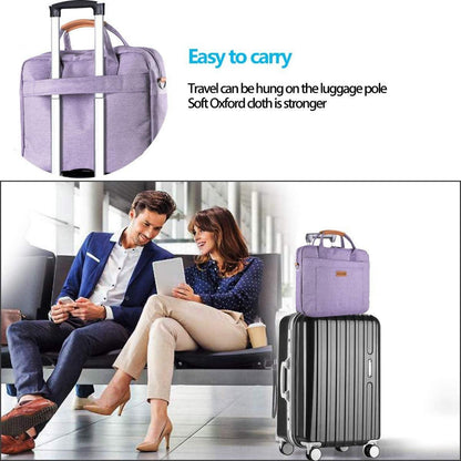Laptoptasche 15-15.6 Zoll violett mit Schulterriemen & Trolley-Gurt