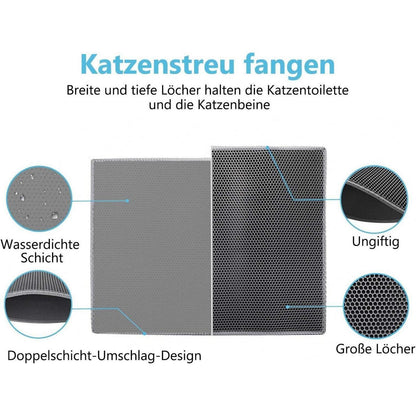 Pieviev Katzenklo Matte Waben Design wasserdichte Doppelte