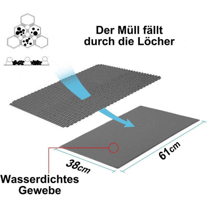 Pieviev Katzenklo Matte Waben Design wasserdichte Doppelte