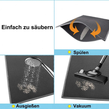 Pieviev Katzenklo Matte Waben Design wasserdichte Doppelte