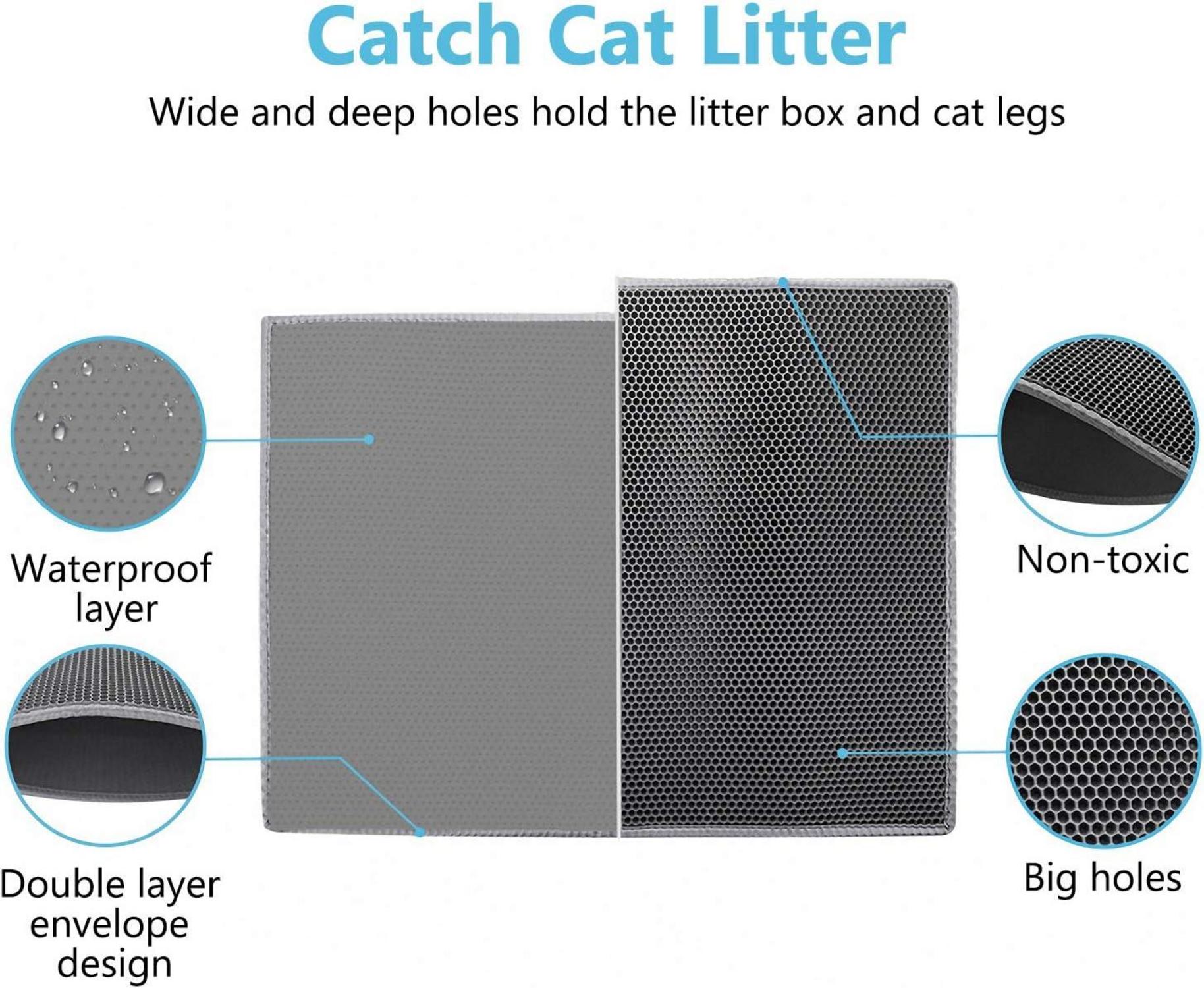 Pieviev Katzenklo Matte Waben Design wasserdichte Doppelte