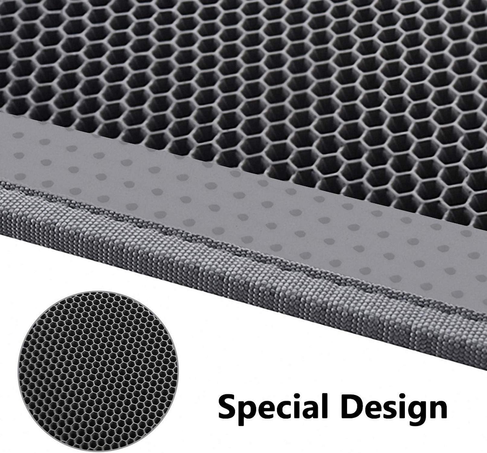 Katzenklo Matte Waben Design wasserdicht grau 61x38 cm
