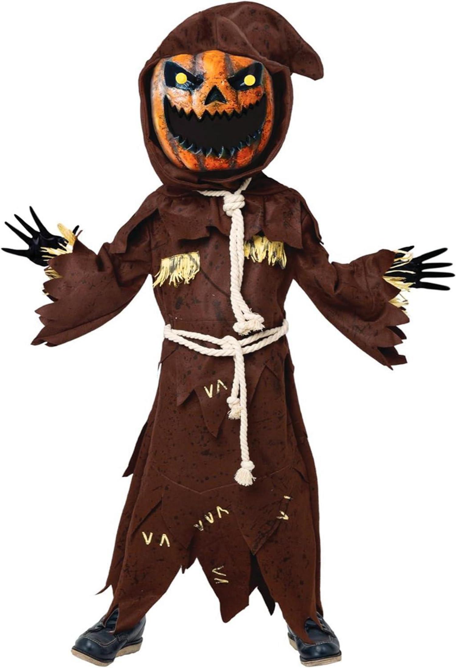 Spooktacular Creations Gruseliges Vogelscheuche Kürbis Bobble Kopf