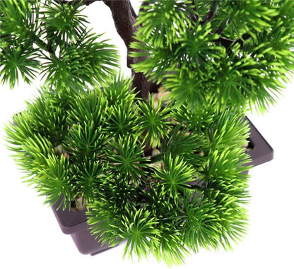 Künstlicher Bonsai-Baum Pflanzendeko Zimmerpflanze 33cm - Japanische Bonsai-Kiefernmotiv
