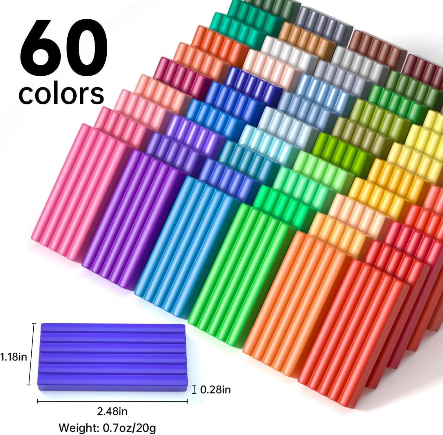 60er Set Shuttle Art Polymer Clay Weich-Ton-Set 1,65 kg mit