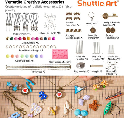 Shuttle Art Polymer Clay Set, 60 Farben, Ofenhärtende Modelliermasse, 1,65 kg