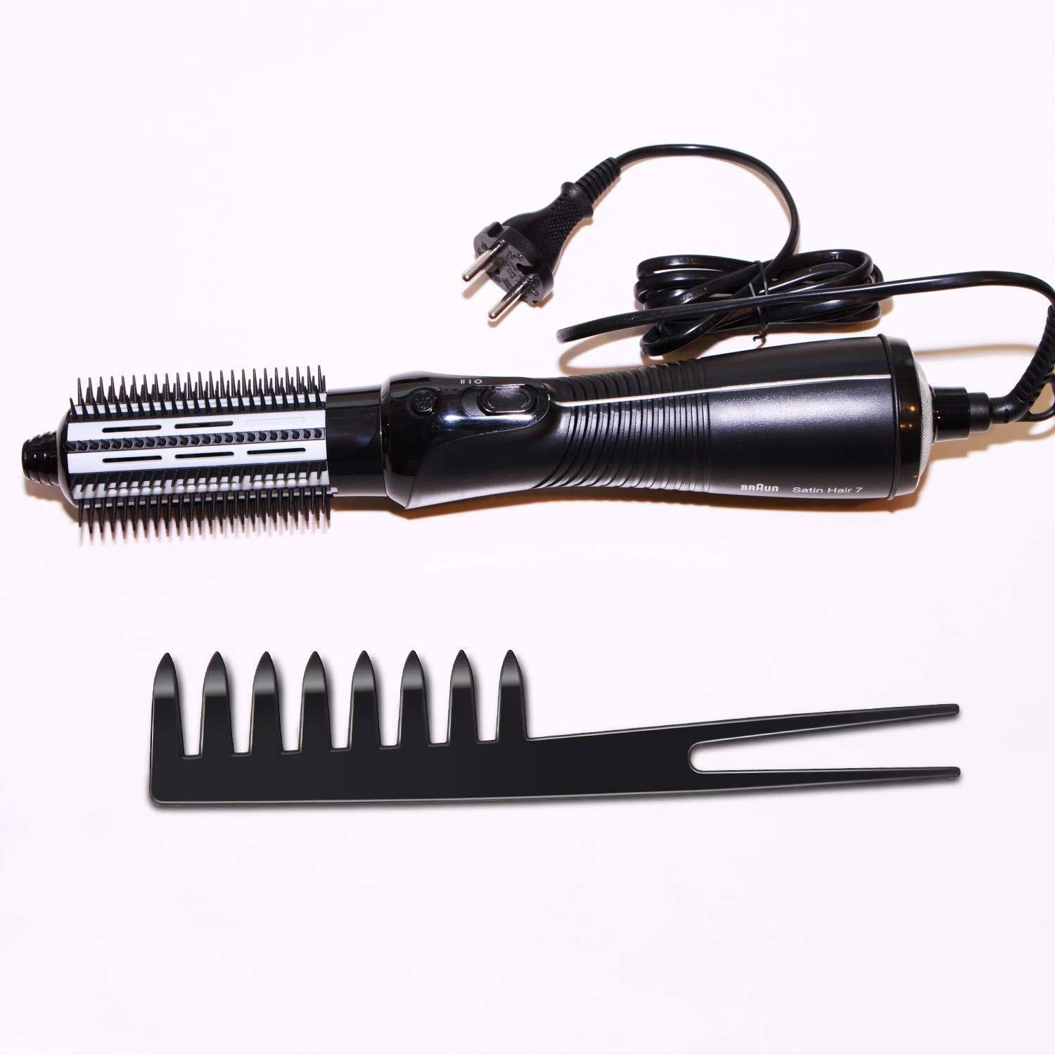 3er Pack Fantail Kämme Schwarz Breit Zahn Detangling Styling für Erwachsene Kinder