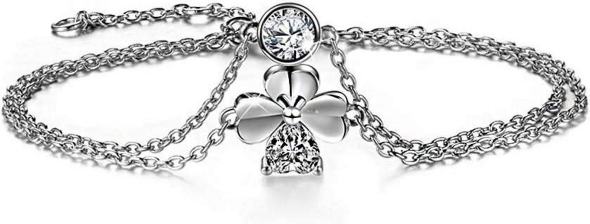 925 Sterlingsilber Armband mit Zirkonia Anhänger für Damen