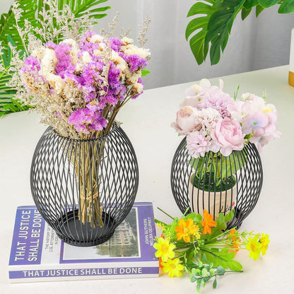 Ovale Kerzenständer 2er Set Metall Vintage Deko 14x15.5cm