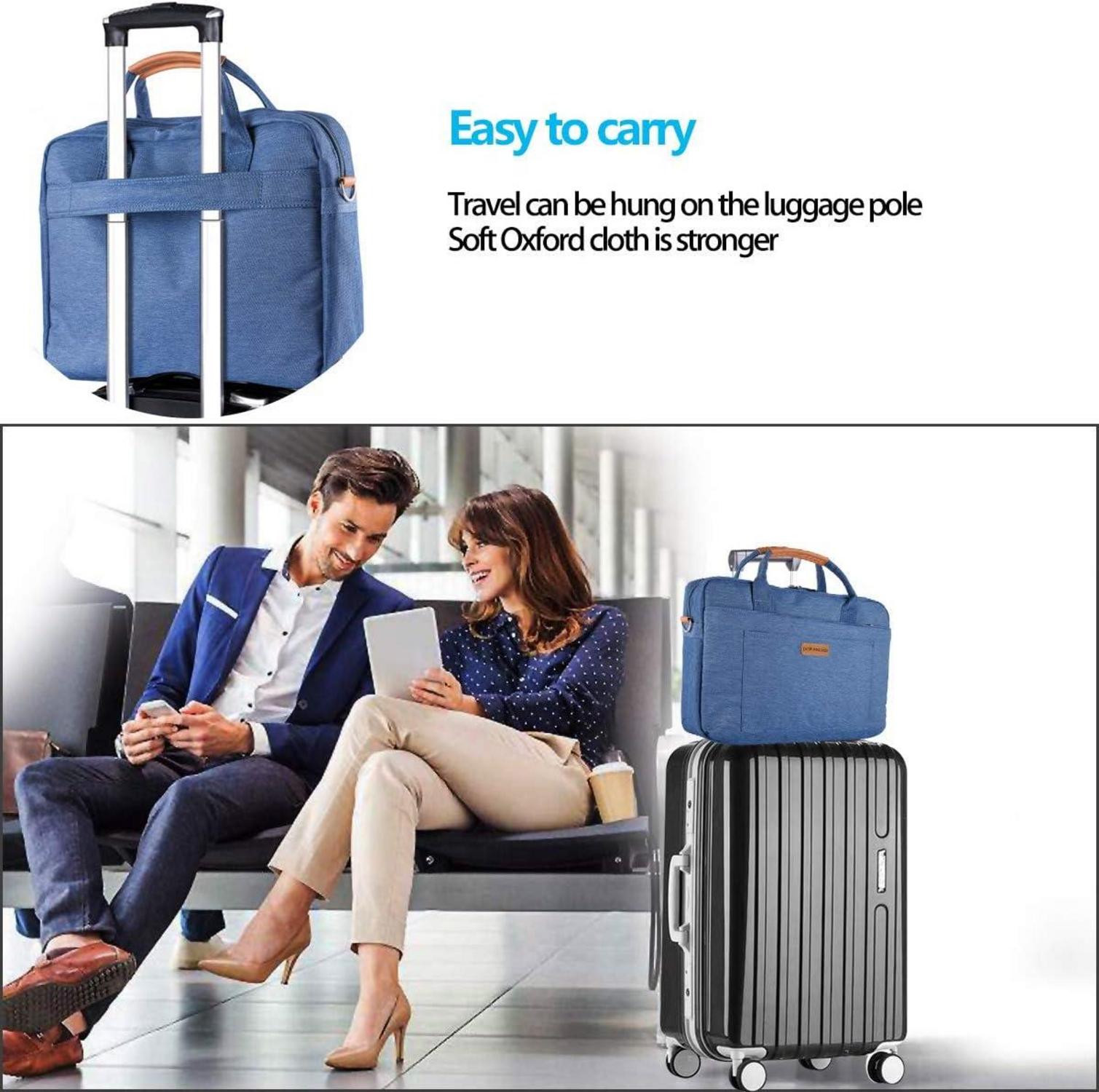 15.6 Zoll Laptoptasche Aktentasche Tragetasche Schultertasche Blau