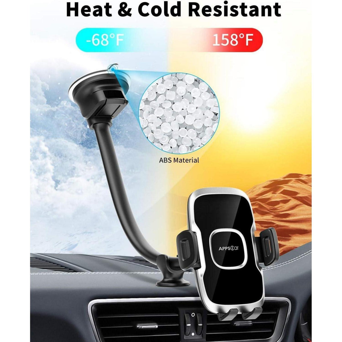 Auto Handyhalterung mit Langem Arm & 360° Drehung