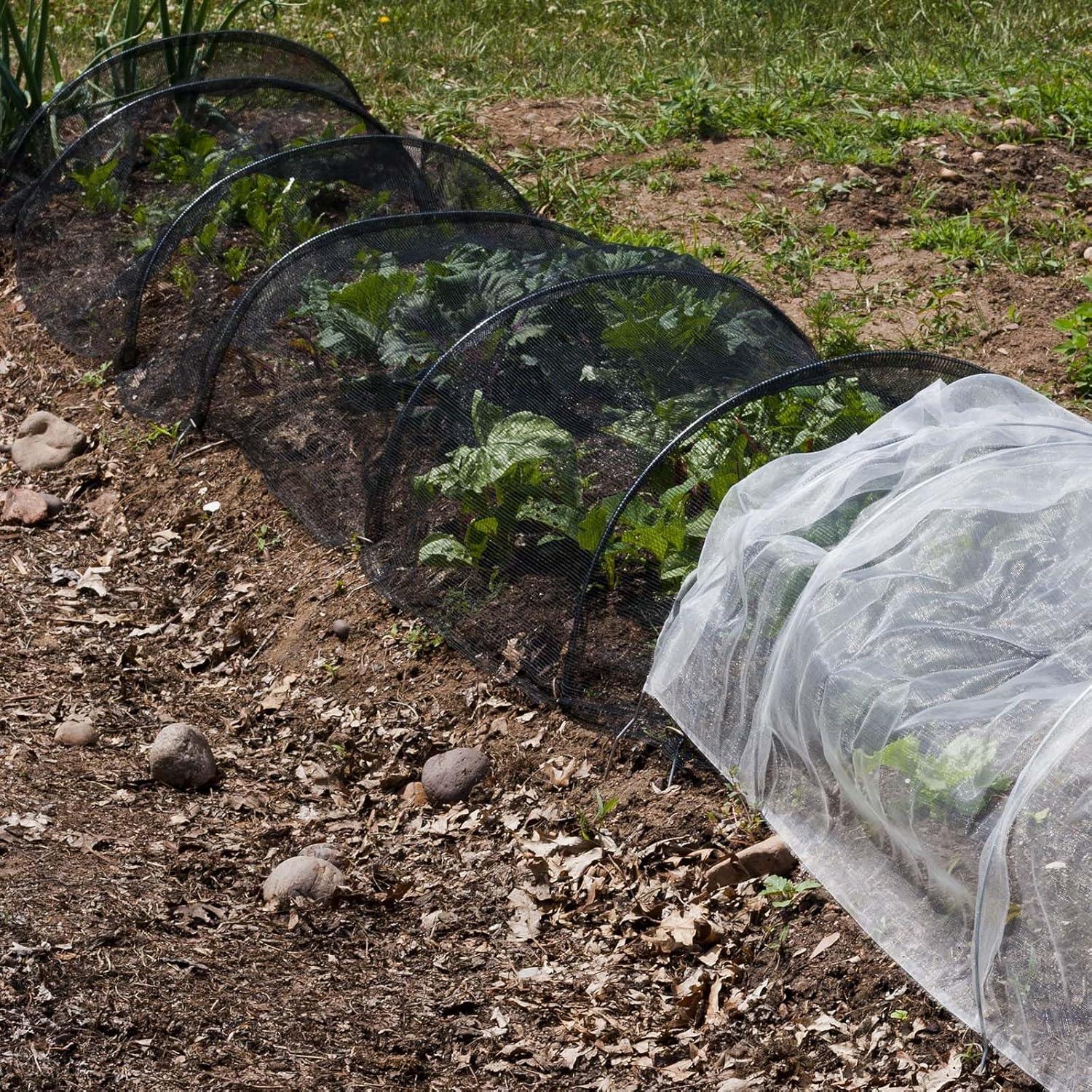 Zonon Moskitonetz 3m x 4m Schwarzes Insektenschutznetz Feinmaschig für Garten und Gemüse