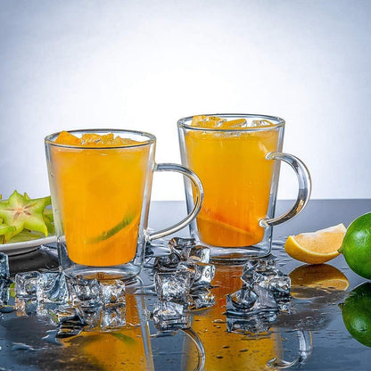 Ehugos Latte macchiato Gläser 300ml doppelwandig Borosilikat Teegläser