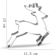 Ausstechform Rentier Edelstahl 13cm Weihnachtsmotiv