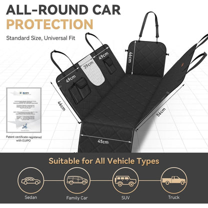 Looxmeer Hundedecke Auto Wasserdicht 137x147 cm Schwarz