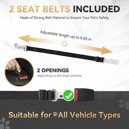 Looxmeer Hundedecke Auto Wasserdicht 137x147 cm Schwarz