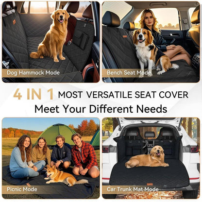 Looxmeer Hundedecke Auto Wasserdicht 137x147 cm Schwarz