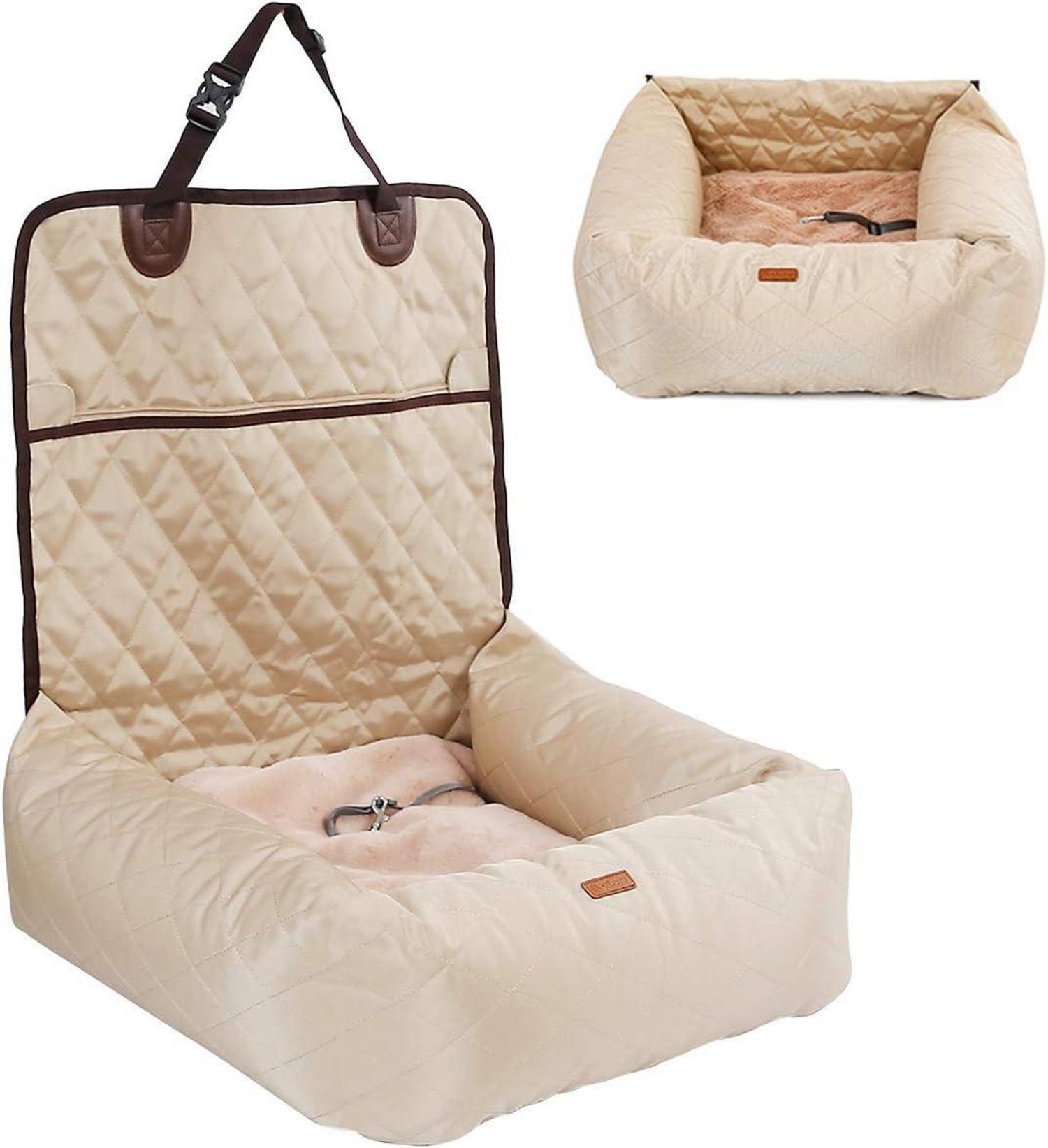 Hundesitz Auto Reise Sicherheit Hundebett Beige 3-lagig