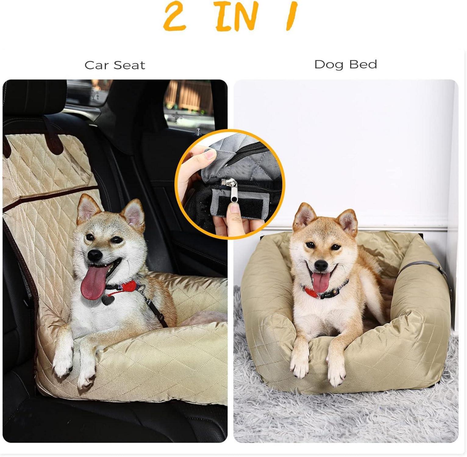 Hundesitz Auto Reise Sicherheit Hundebett Beige 3-lagig