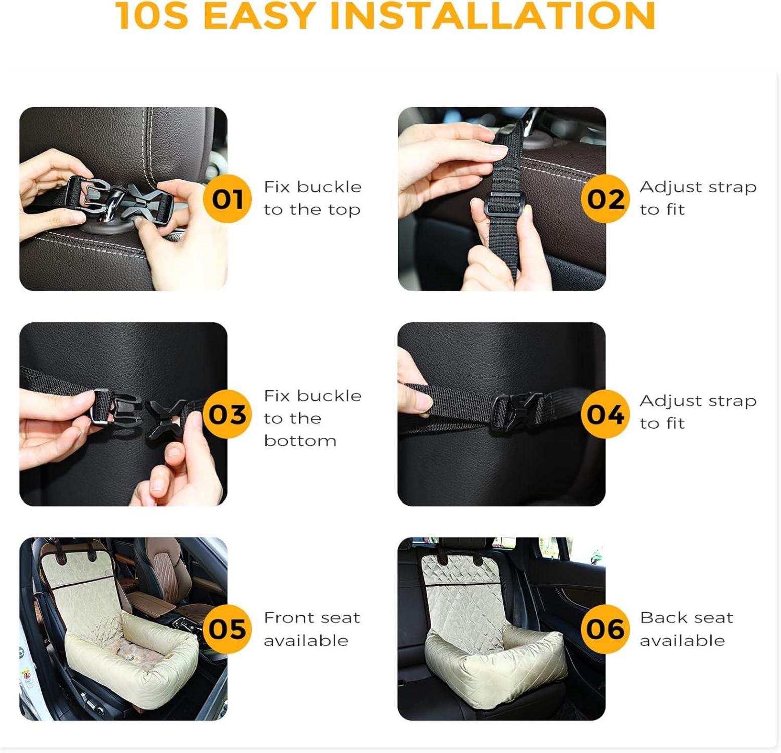 Hundesitz Auto Sicherheit Bezug Sicherheitsgurt Pet Car Booster Seat
