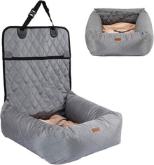 HAPPY HACHI Hundebett Autositzbezug Booster Seat Grau