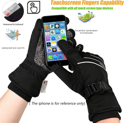 BIKINGMOREOK Winterhandschuhe -30°F 3M Thinsulate Wasserdicht Touchscreen