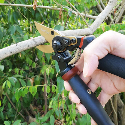 Gartenschere mit Rollgriff Titan beschichtet SK5 Premium Baumschere Bypass