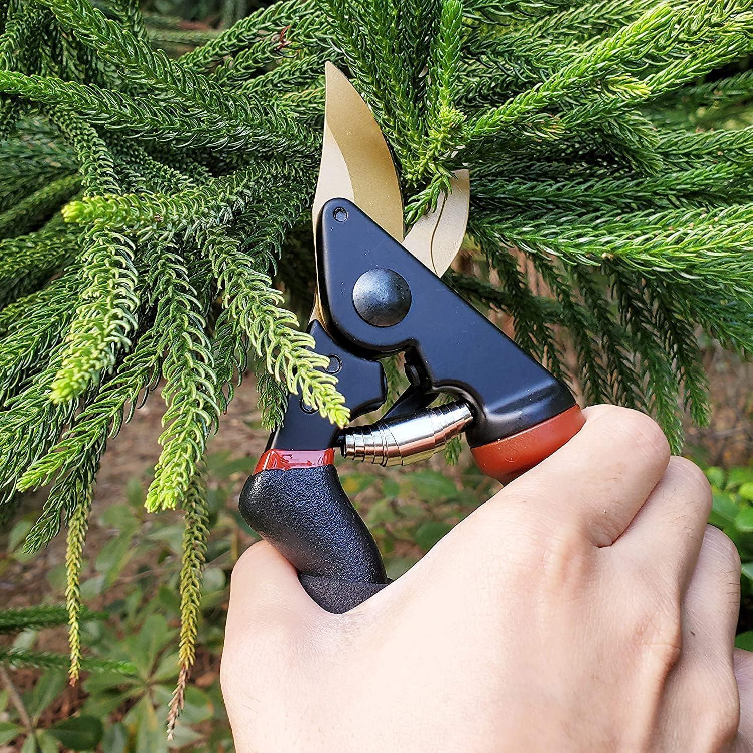 Gartenschere Titan beschichtet SK5 Stahl Rollgriff Bypass optimal