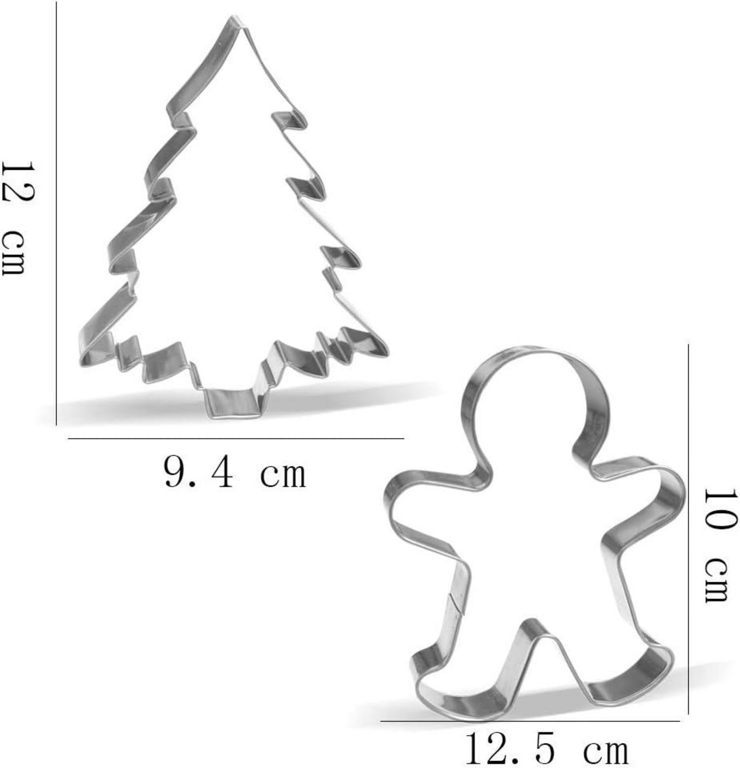 Großes 7-teiliges Weihnachts-Ausstechformen Set Edelstahl