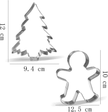 Großes 7-teiliges Weihnachts-Ausstechformen Set Edelstahl
